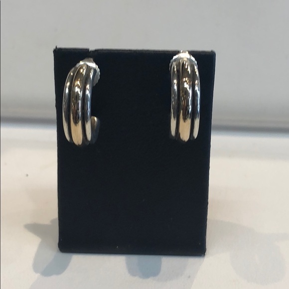 James Avery Jewelry - James Avery 14k gold 925 sterling hoop earrings